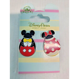 Disney Parks 2011 Happy Easter Mickey & Minnie Mouse as Easter Eggs Pin Set